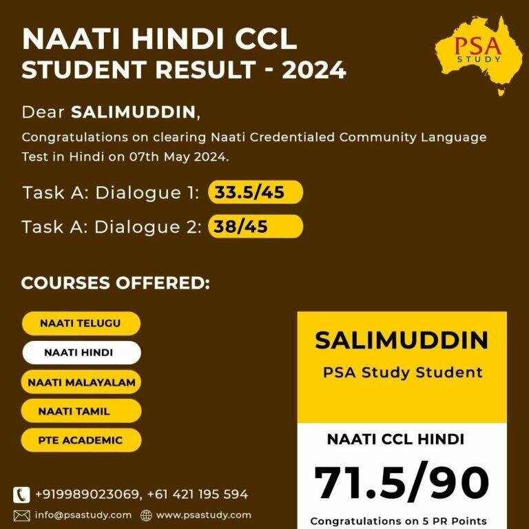 NAATI Hindi course to gain 5 PR points