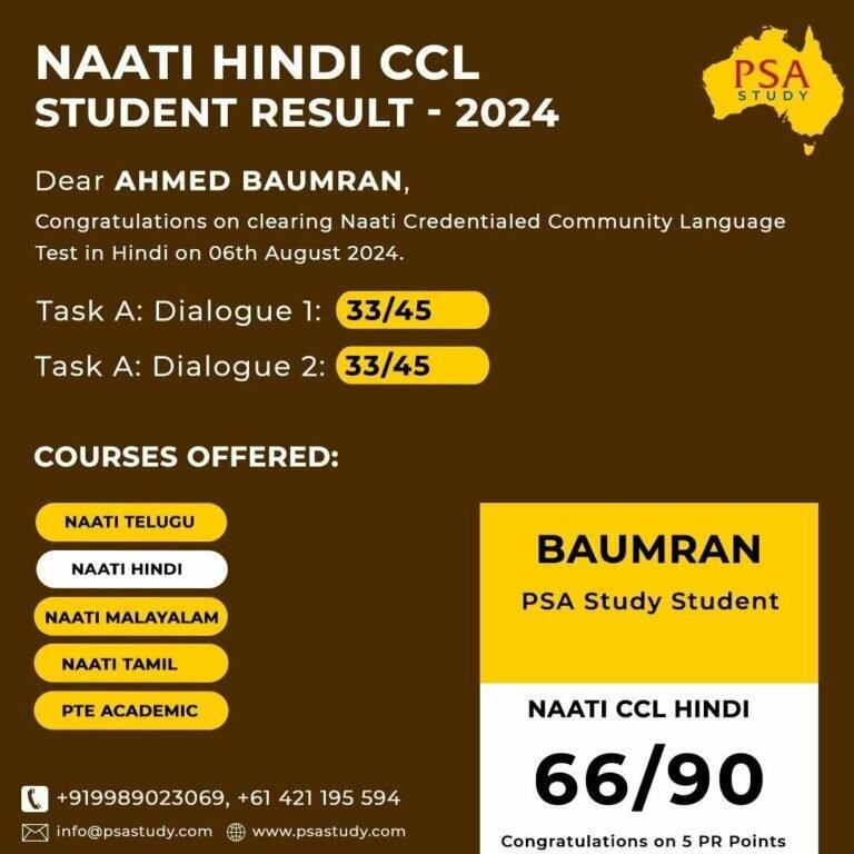NAATI CCL Hindi course